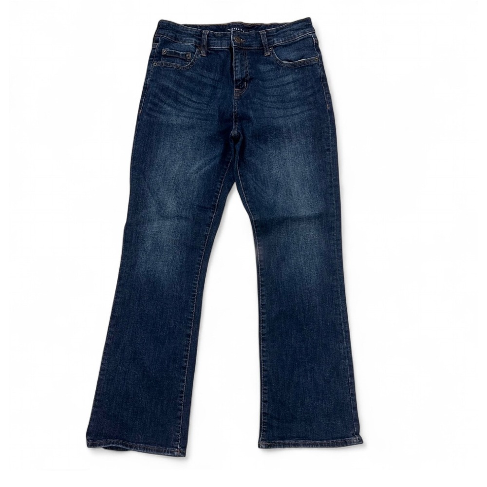 Aéropostale Mid Rise Boot Dark Denim Jeans Stretch‎ Women's 14 S Short